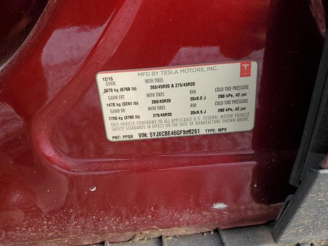 2016 TESLA MODEL X #3293402060