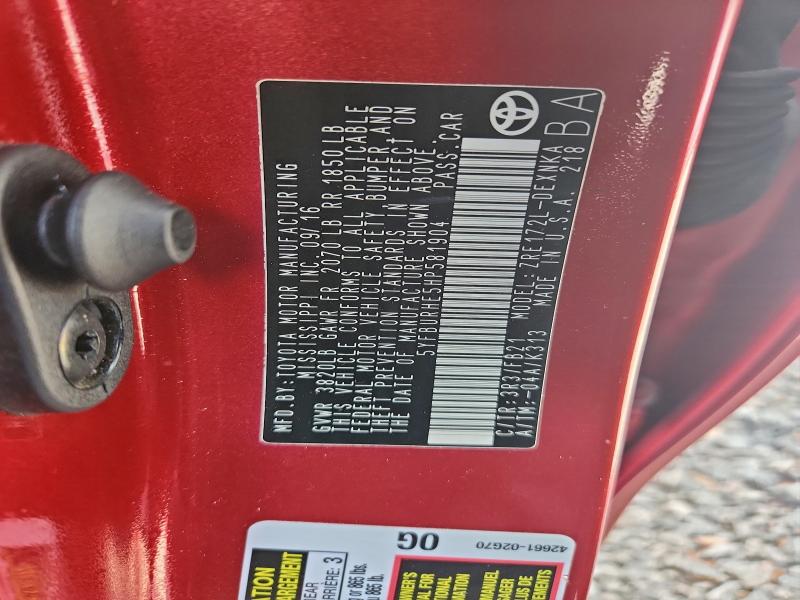 2017 TOYOTA COROLLA L #3309353980