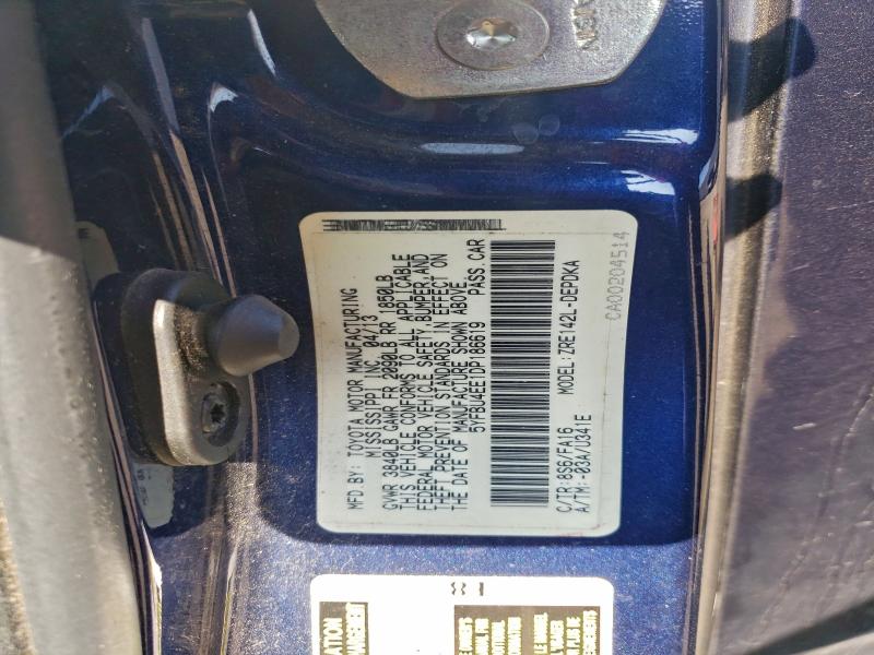 2013 TOYOTA COROLLA BA #3297069494