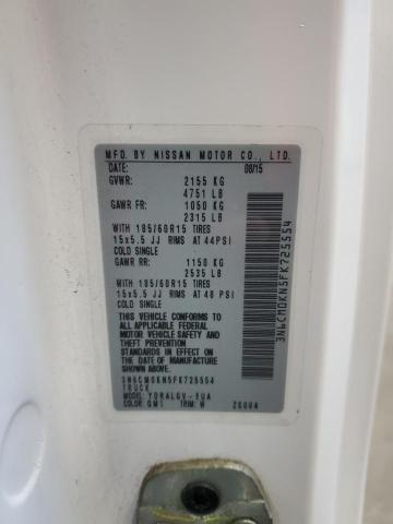 2015 NISSAN NV200 2.5S #3290321965