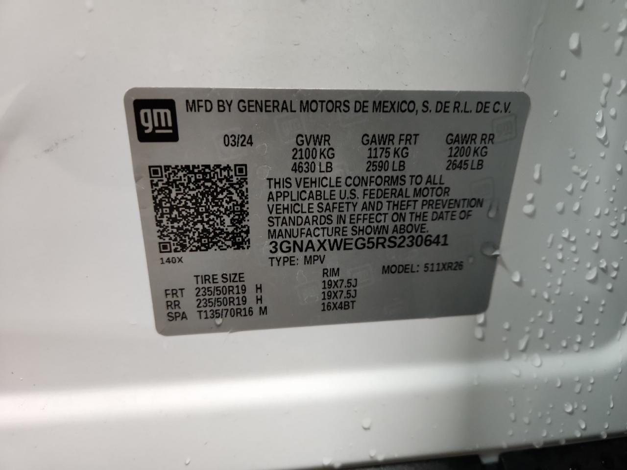 CHEVROLET EQUINOX RS