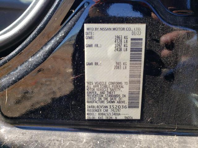 2022 NISSAN ALTIMA SR #3301791362