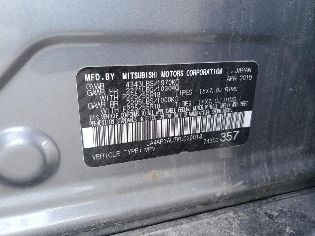 2019 MITSUBISHI OUTLANDER #3301851962