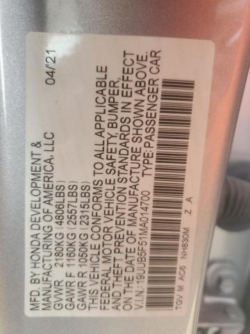 2021 ACURA TLX TECH A #3283822446