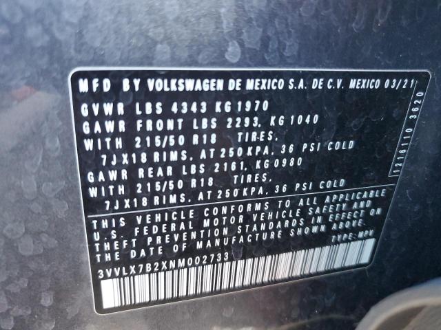 2022 VOLKSWAGEN TAOS SE IQ #3304643960