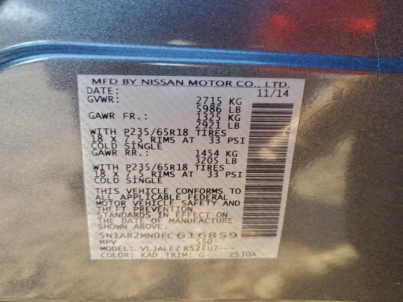 2015 NISSAN PATHFINDER #3301834426