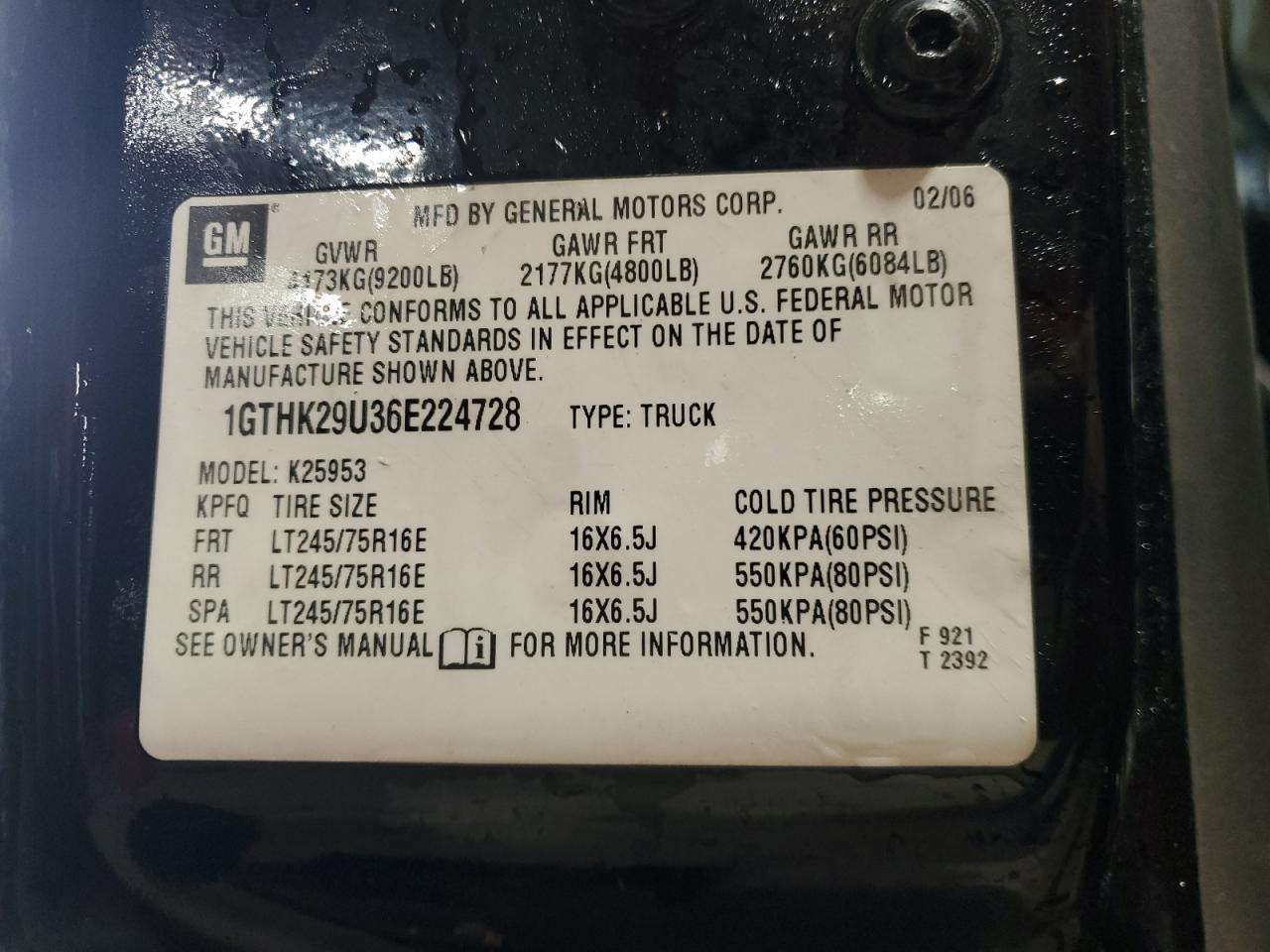 Lot #3293519439 2006 GMC SIERRA K25