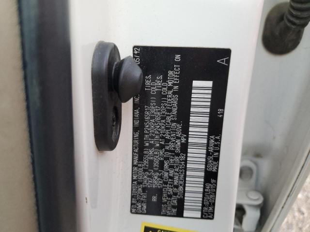 2012 TOYOTA HIGHLANDER - 5TDBK3EH4CS154182