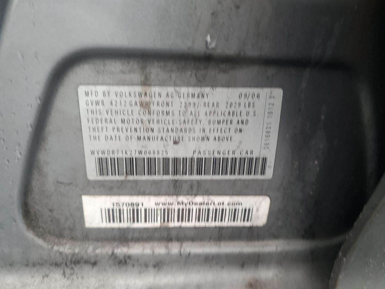 Lot #3284671363 2007 VOLKSWAGEN RABBIT