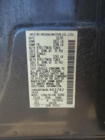 2006 NISSAN FRONTIER C #3292736599