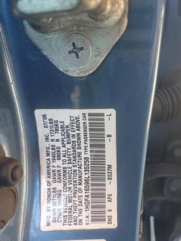 2006 HONDA CIVIC LX #3304007665