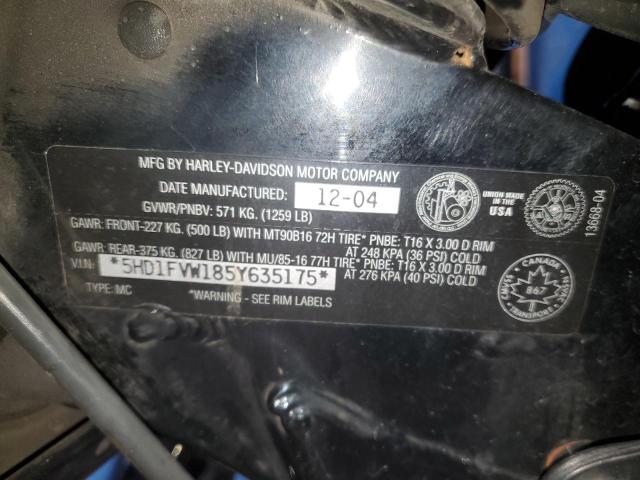 2005 HARLEY-DAVIDSON FLHTI - 5HD1FVW185Y635175