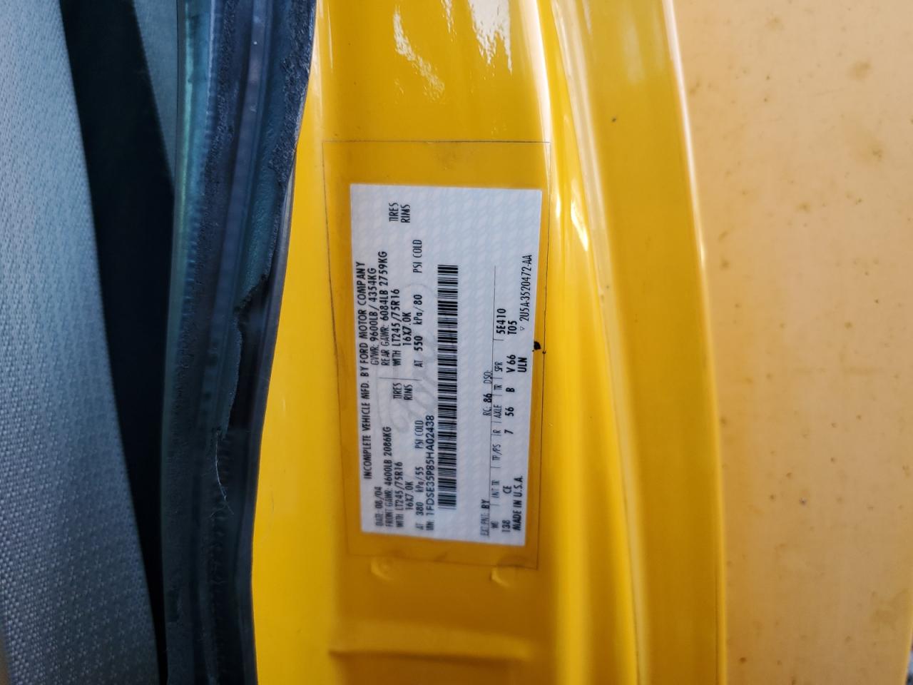 Lot #3294309886 2005 FORD ECONOLINE