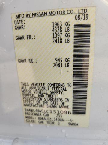 2020 NISSAN ALTIMA S #3293495439