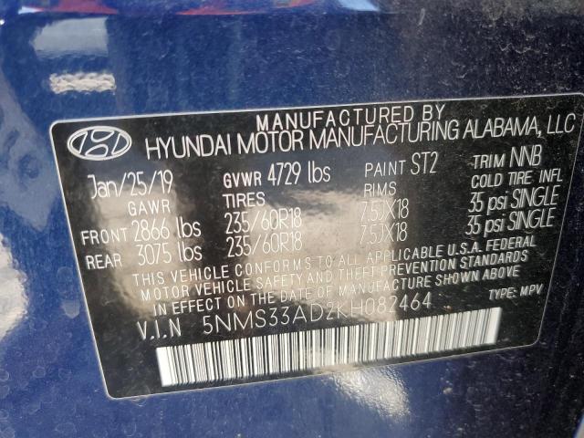 2019 HYUNDAI SANTA FE S #3290297232