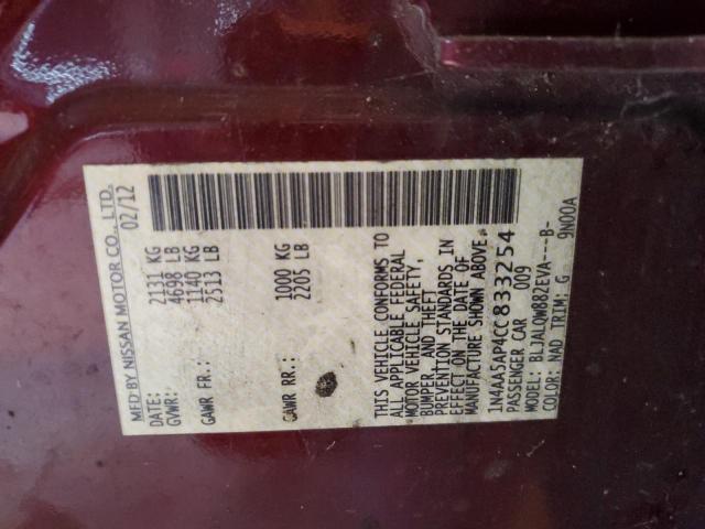 2012 NISSAN MAXIMA S #3304499579