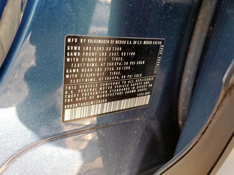 2020 VOLKSWAGEN TIGUAN SE #3293570946