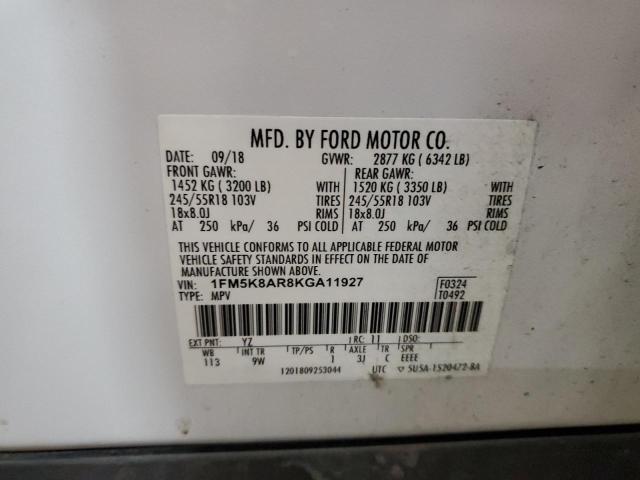 2019 FORD EXPLORER P #3278524394