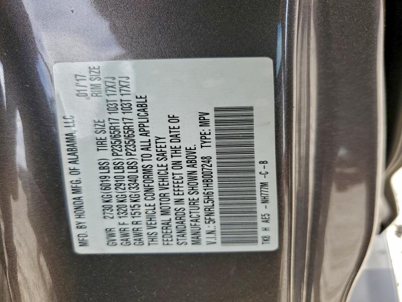 2017 HONDA ODYSSEY EX #3296386638