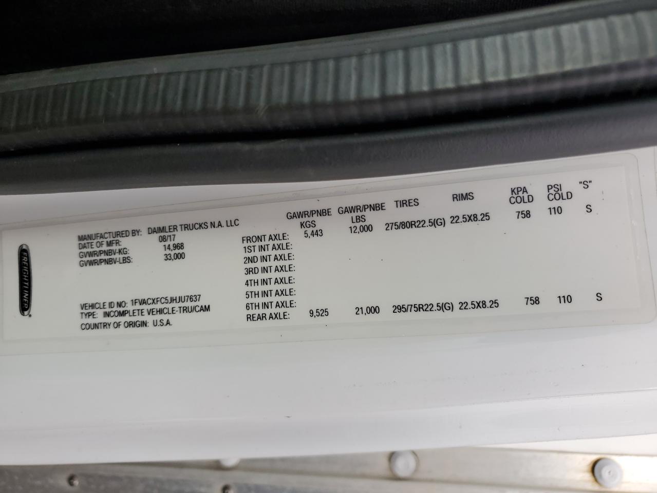 Lot #3291177979 2018 FREIGHTLINER M2