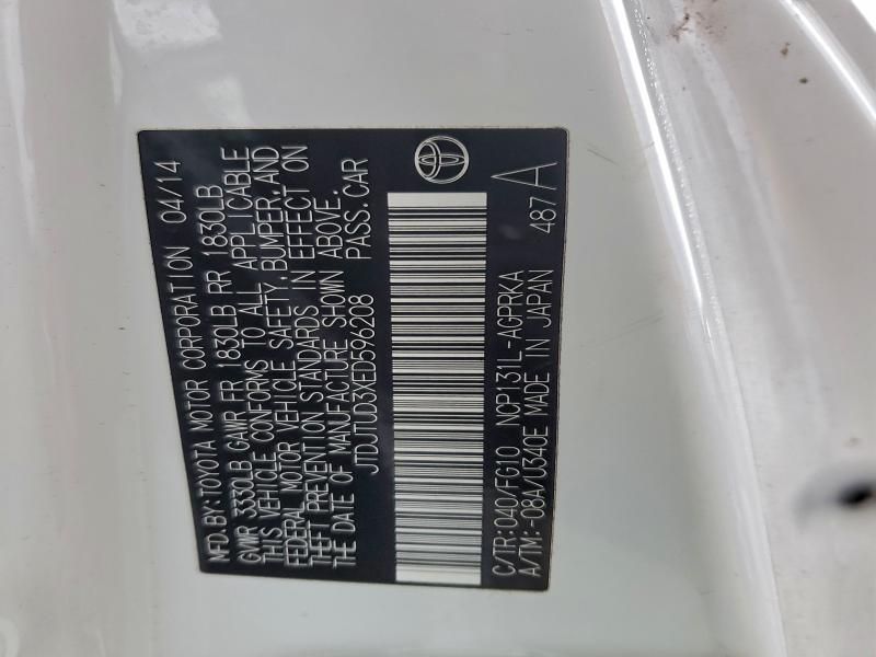 2014 TOYOTA YARIS #3302657011