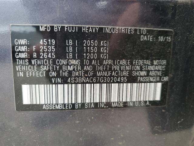 2016 SUBARU LEGACY 2.5 - 4S3BNAC67G3020495