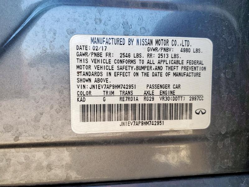 2017 INFINITI Q50 PREMIU - JN1EV7AP9HM742951