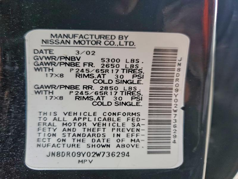 2002 NISSAN PATHFINDER #3317684186