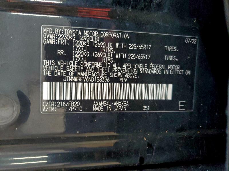2022 TOYOTA RAV4 LE #3315688717