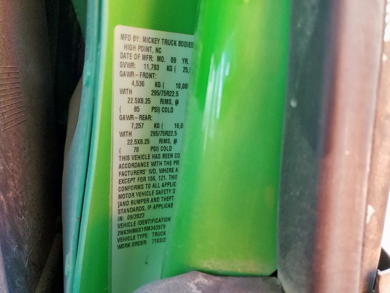 Lot #3292612590 2024 KENWORTH CONSTRUCTI