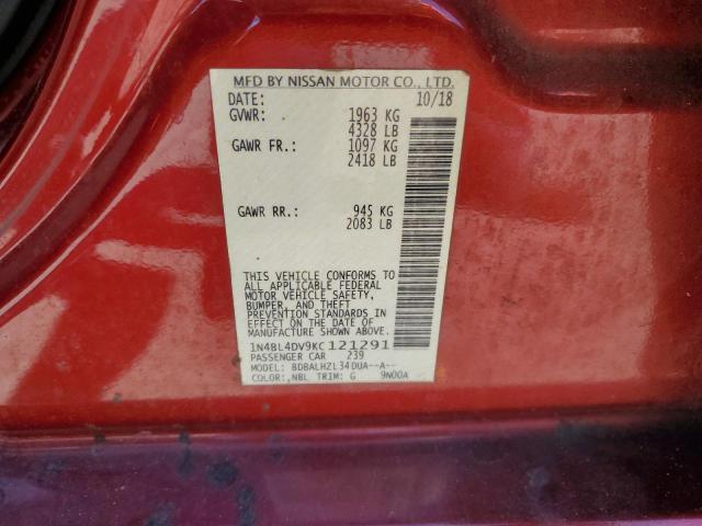 2019 NISSAN ALTIMA SV #3287723165