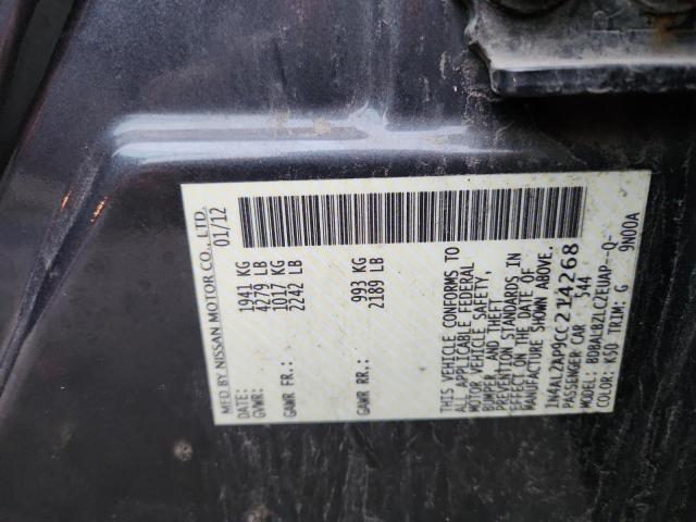 2012 NISSAN ALTIMA BAS #3310616297