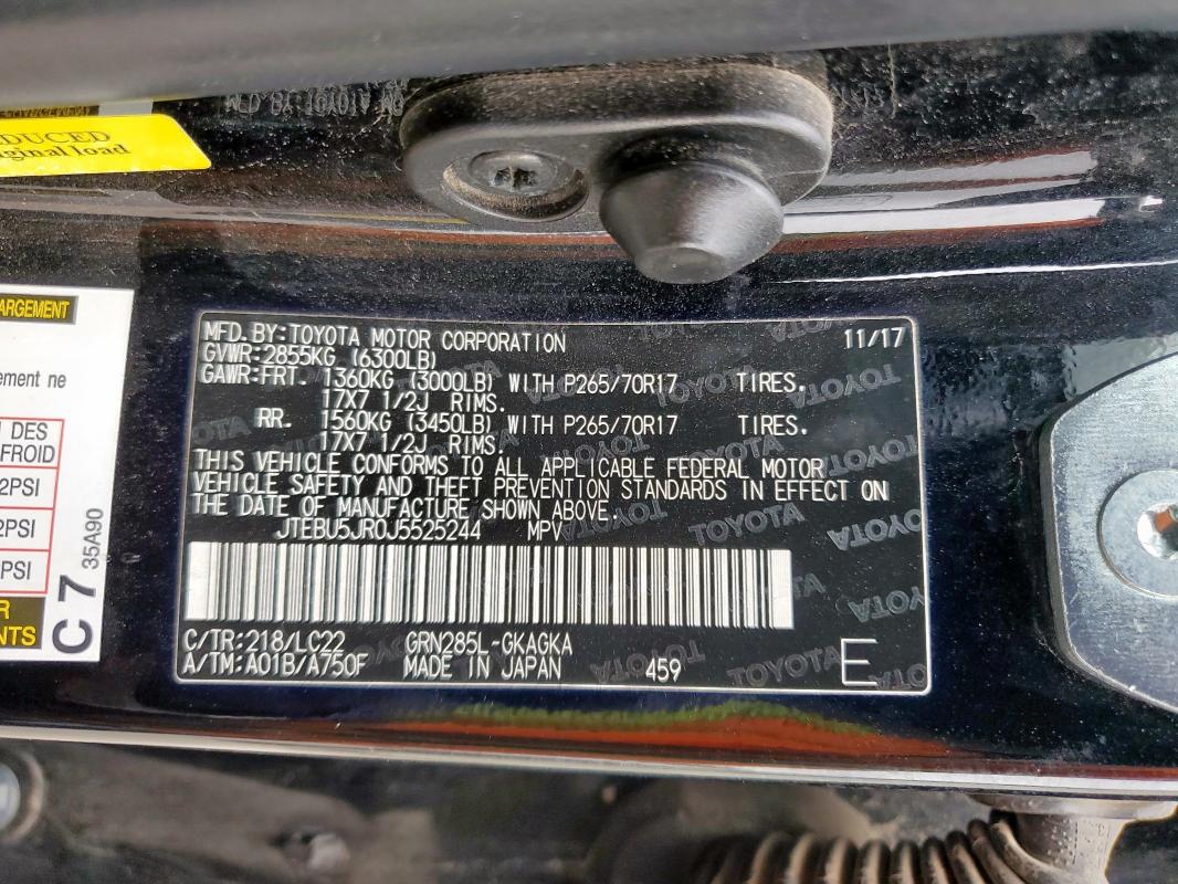 2018 TOYOTA 4RUNNER SR #3292645607