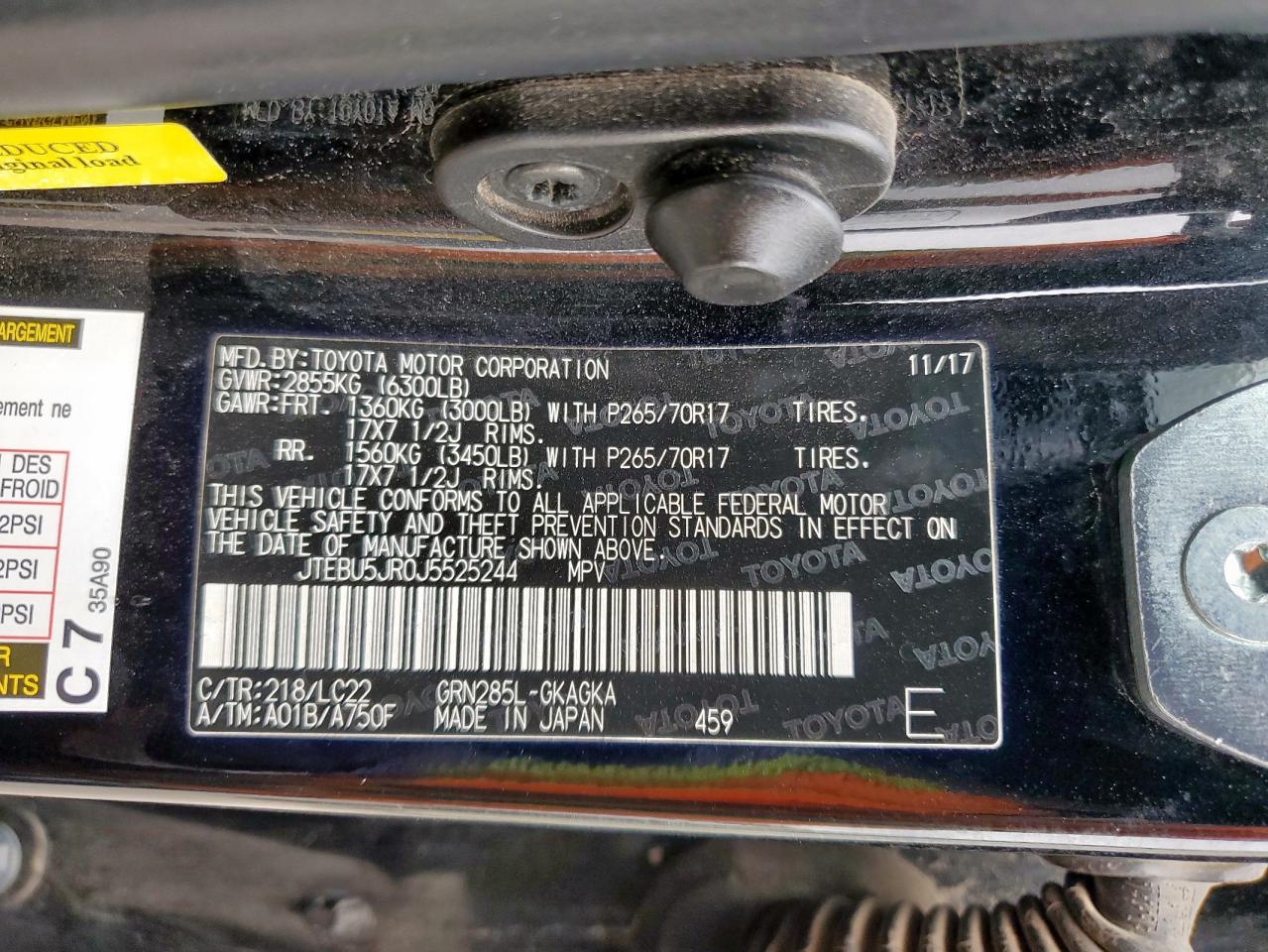 TOYOTA 4RUNNER SR5/SR5 PREMIUM