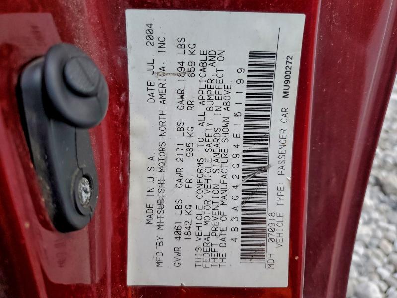 2004 DODGE STRATUS SX #3302770389