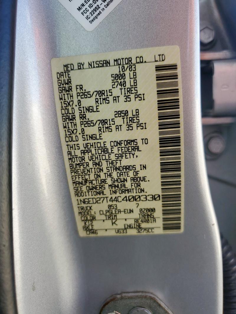 2004 NISSAN FRONTIER C #3305403299