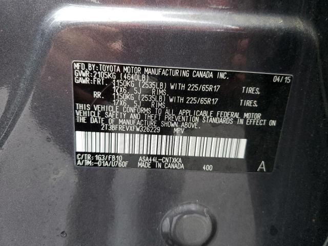 2015 TOYOTA RAV4 LE - 2T3BFREVXFW326229