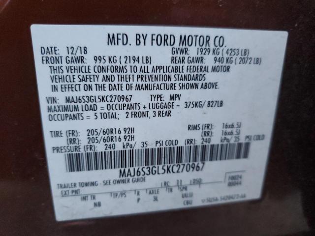 2019 FORD ECOSPORT S #3302794934
