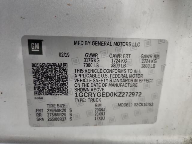 2019 CHEVROLET SILVERADO #3291181989