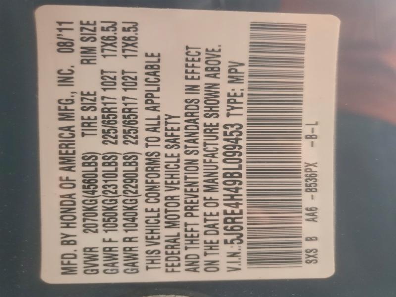 2011 HONDA CR-V SE #3303919720