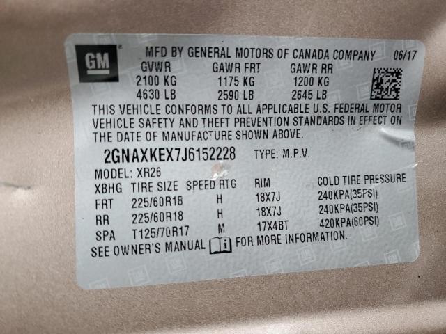2018 CHEVROLET EQUINOX LT #3302893912