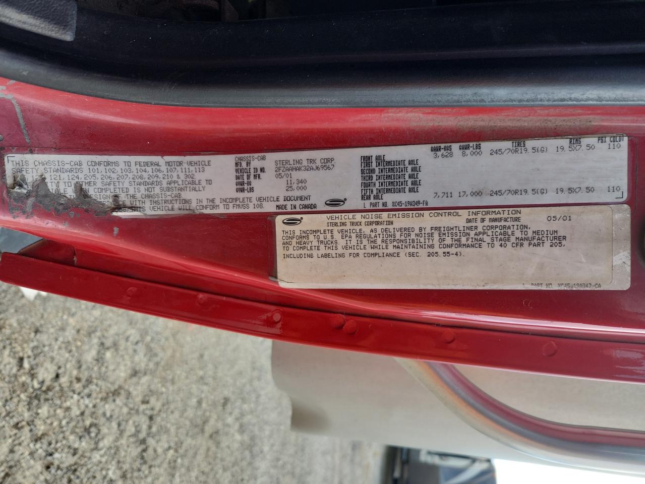 Lot #3282463581 2002 STERLING UNKNOWN