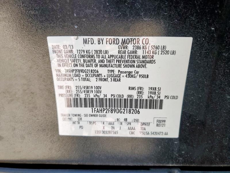 2013 FORD TAURUS LIM #3284167567