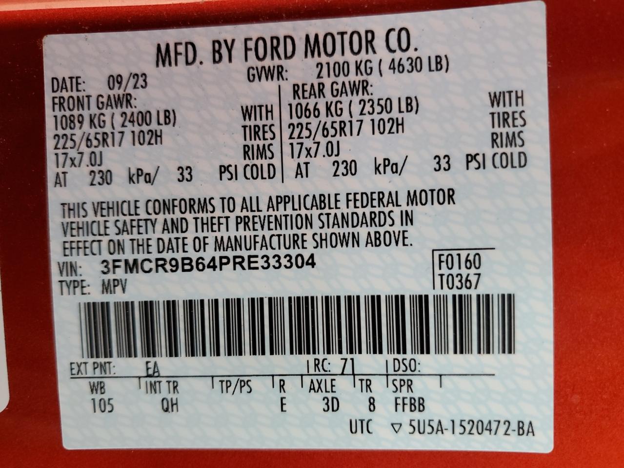 FORD BRONCO SPORT BIG BEND