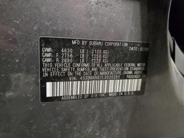 2020 SUBARU LEGACY LIM #3298049131