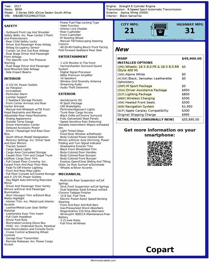 2017 BMW 340 XI #3296913831