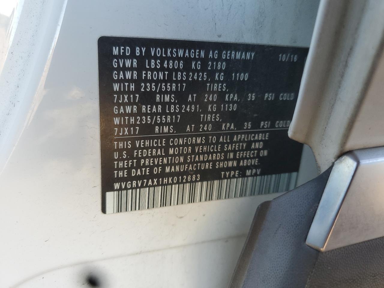 VOLKSWAGEN TIGUAN WOLFSBURG