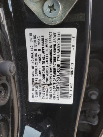 2015 HONDA CIVIC LX #3286666294