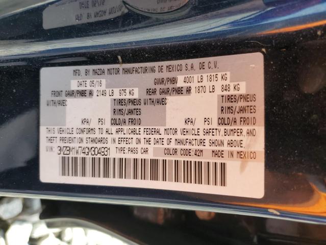 2016 MAZDA 3 TOURING - 3MZBM1W74GM304931