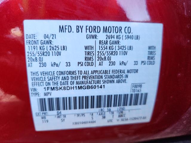 2021 FORD EXPLORER X #3292741590